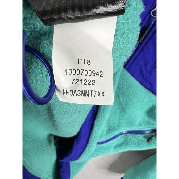 The North Face Denali Fleece Jacket Mens Small purple Hooded Quarter Zipper - Picture 7 of 11
